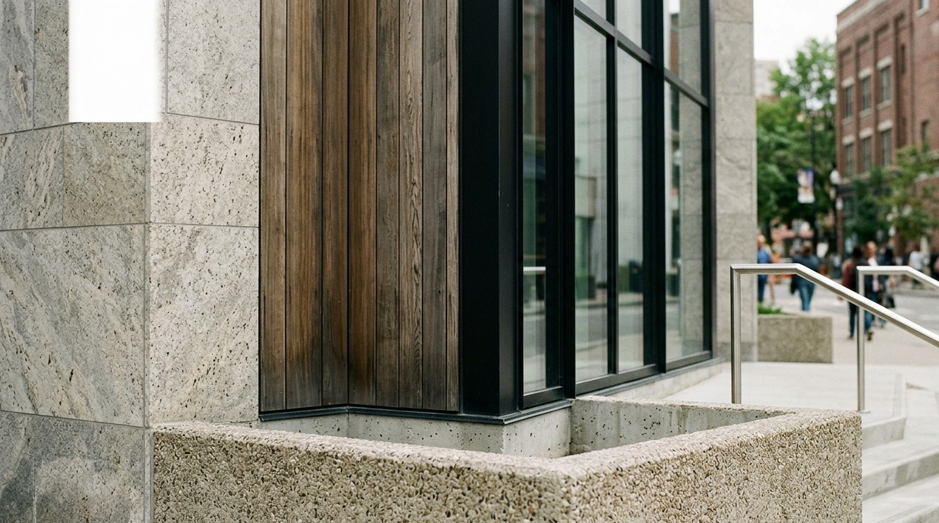 premium home service marketing strategy reflected in exterior architectural detail with high-end construction materials
