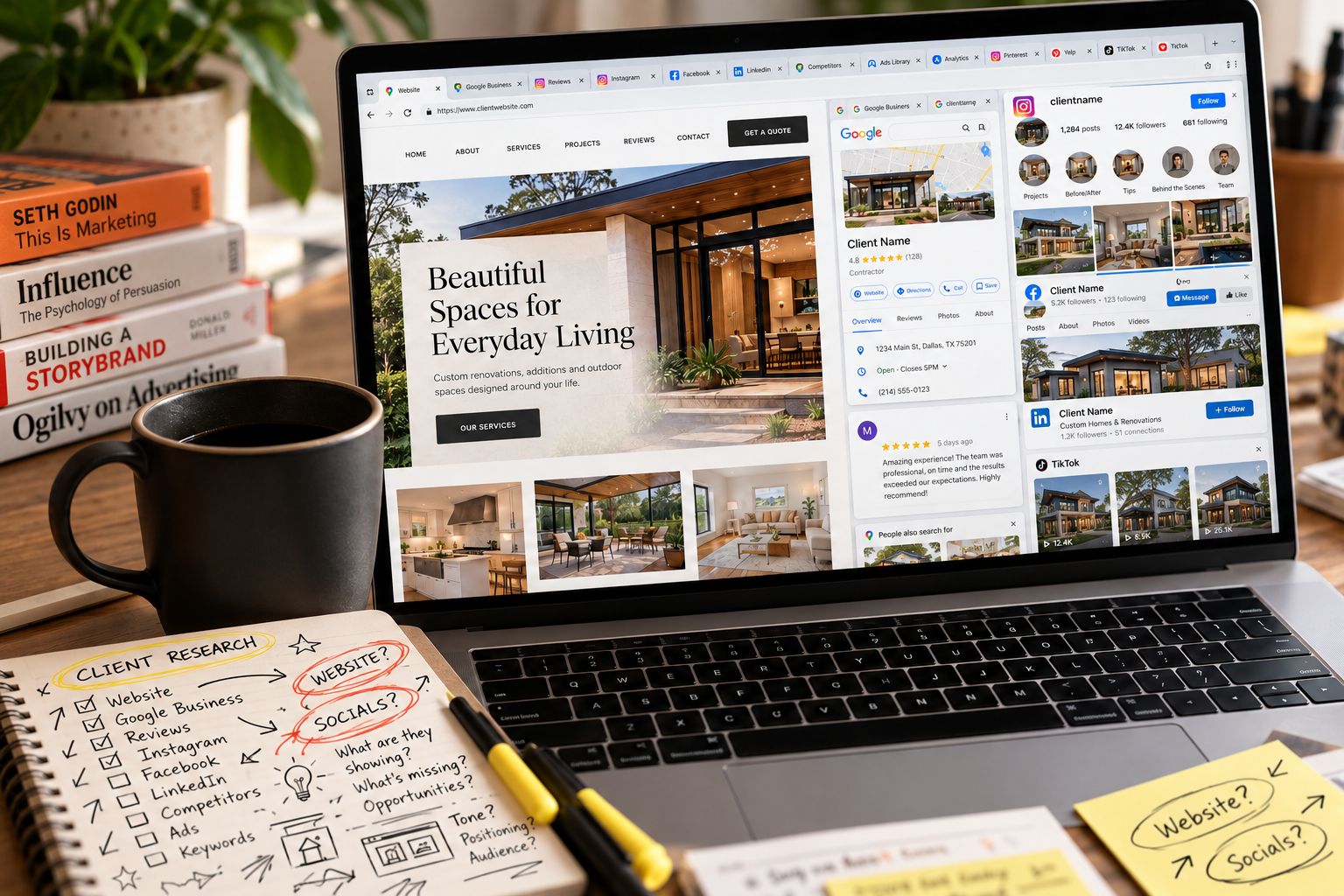 Researching a business from a stranger's point of view