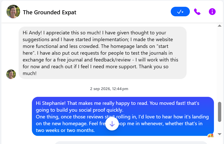 Message from Stephanie of The Grounded Expat